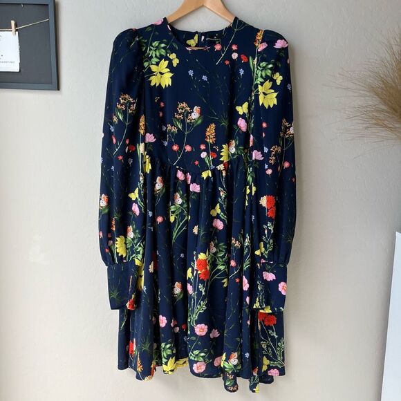 Tuckernuck Floral Mini Dress - Navy and Multicolor - Picture 1 of 10